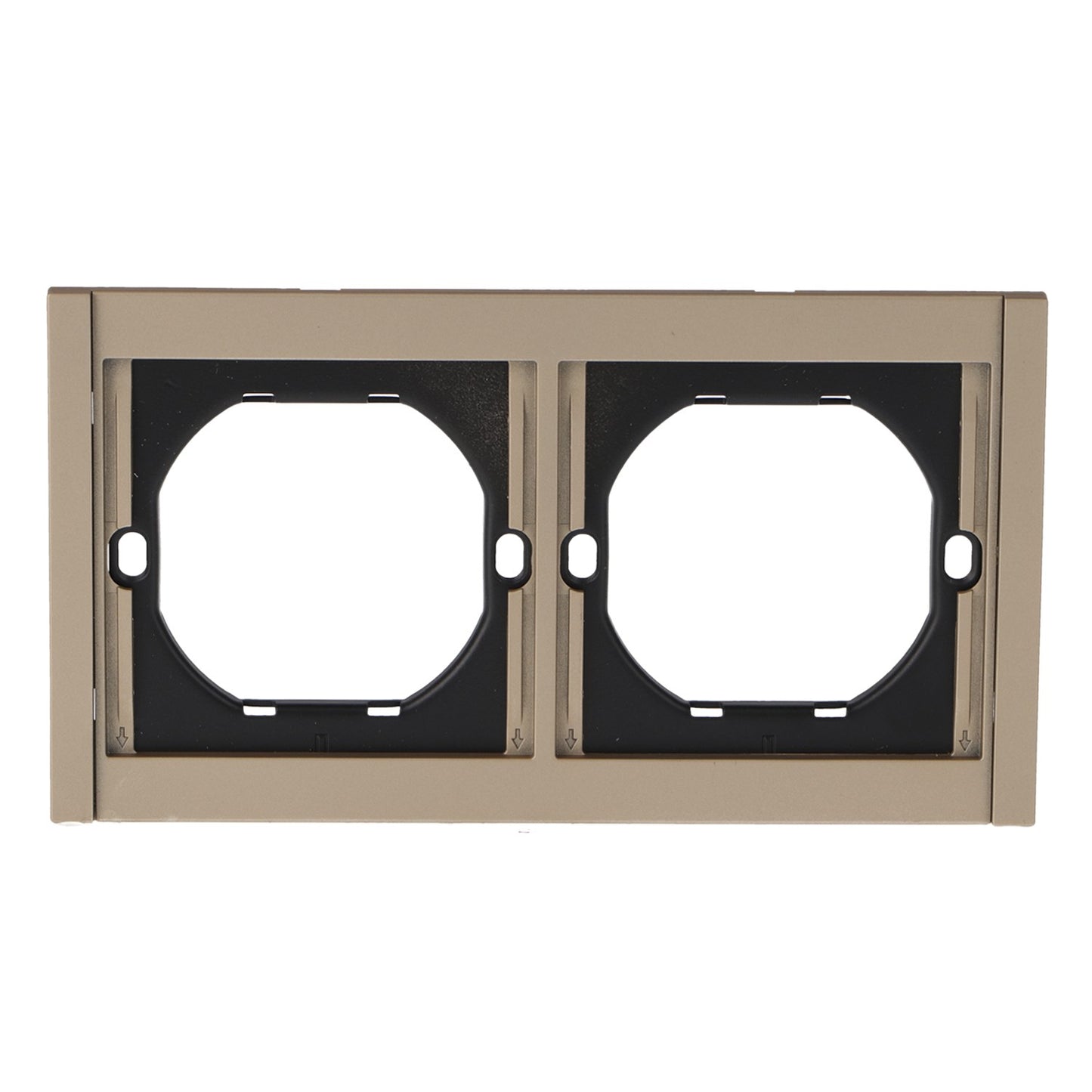 Marco Pc Para 2 Módulo Cc-Tr Diseño Minimalista | Blanco / Negro / Gris / Dorado