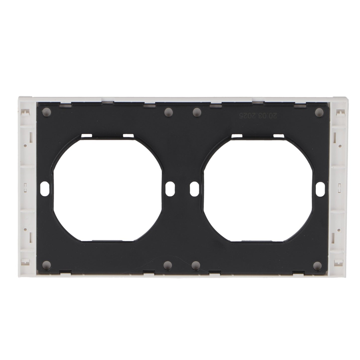 Marco Pc Para 2 Módulo Cc-Tr Diseño Minimalista | Blanco / Negro / Gris / Dorado