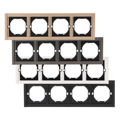 Marco Pc Para 4 Módulo Cc-Tr Diseño Minimalista | Blanco / Negro / Gris / Dorado