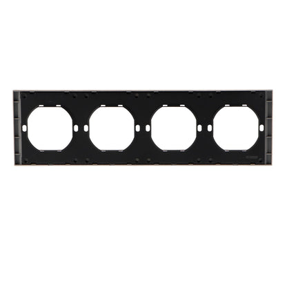 Marco Pc Para 4 Módulo Cc-Tr Diseño Minimalista | Blanco / Negro / Gris / Dorado