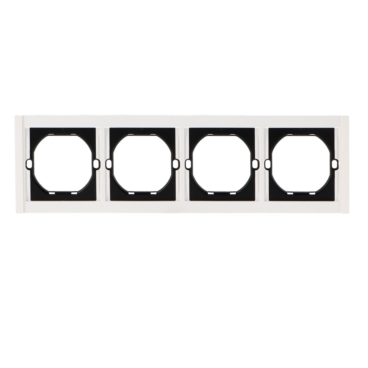 Marco Pc Para 4 Módulo Cc-Tr Diseño Minimalista | Blanco / Negro / Gris / Dorado
