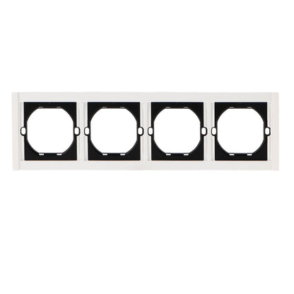 Marco Pc Para 4 Módulo Cc-Tr Diseño Minimalista | Blanco / Negro / Gris / Dorado