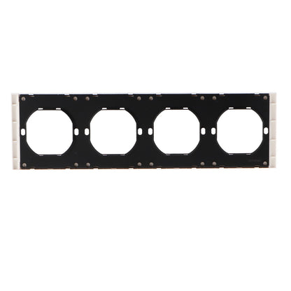 Marco Pc Para 4 Módulo Cc-Tr Diseño Minimalista | Blanco / Negro / Gris / Dorado