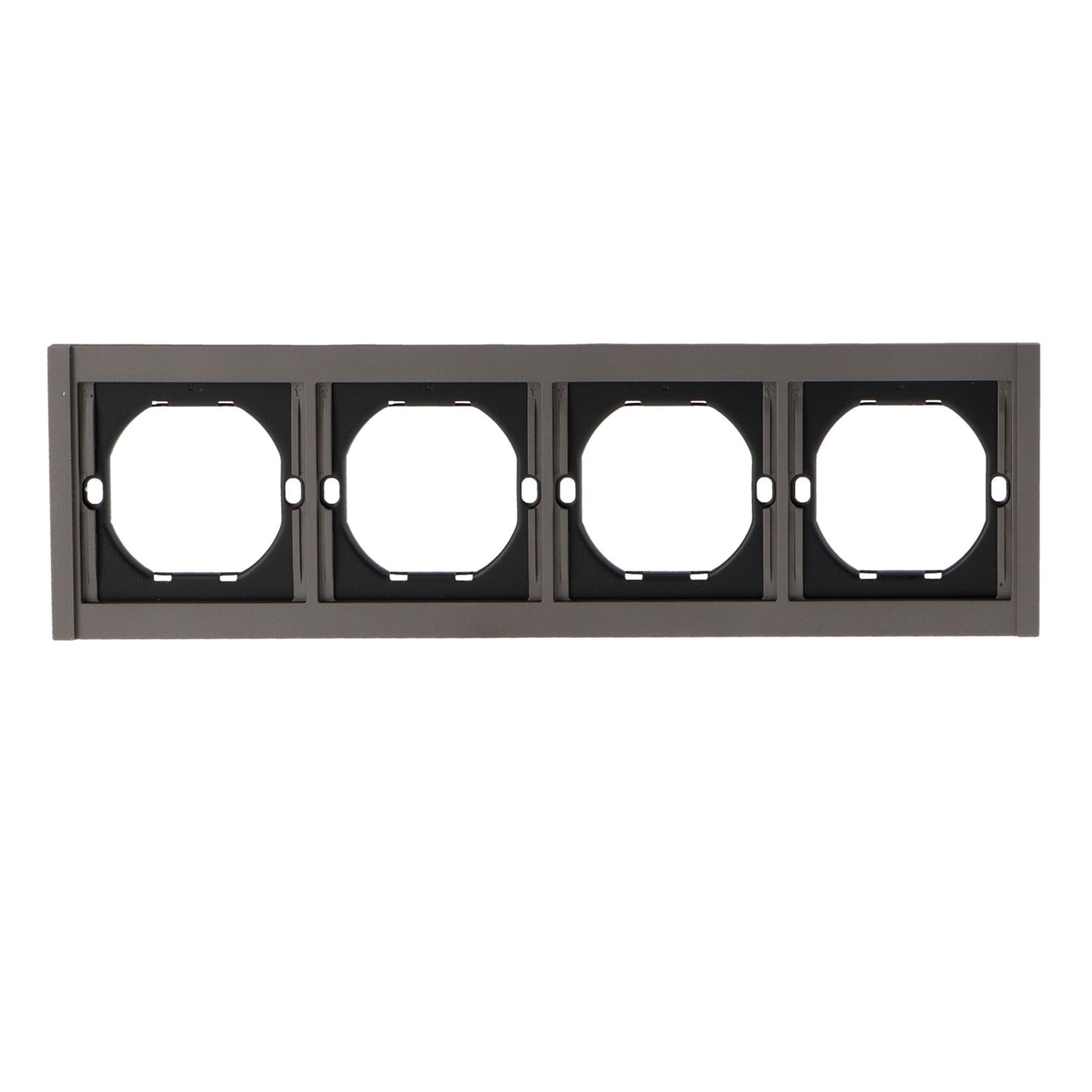 Marco Pc Para 4 Módulo Cc-Tr Diseño Minimalista | Blanco / Negro / Gris / Dorado