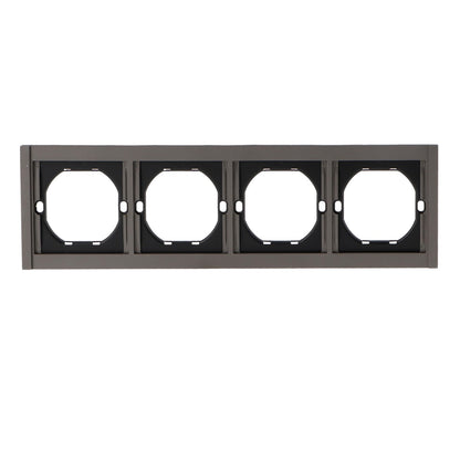 Marco Pc Para 4 Módulo Cc-Tr Diseño Minimalista | Blanco / Negro / Gris / Dorado