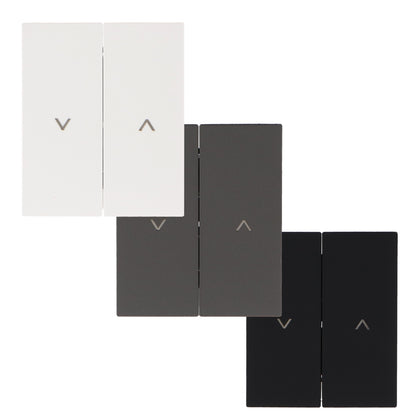 Pulsador Doble Para Persianas Automáticas Diseño Minimalista | Blanco / Negro / Gris