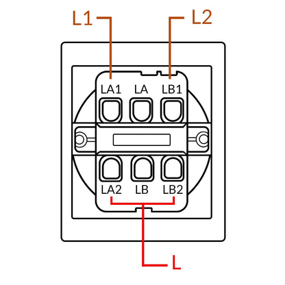Pulsador Doble Para Persianas Automáticas Diseño Minimalista | Blanco / Negro / Gris