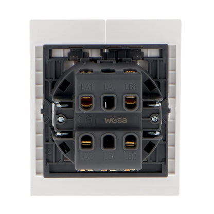 Pulsador Doble Para Persianas Automáticas Diseño Minimalista | Blanco / Negro / Gris