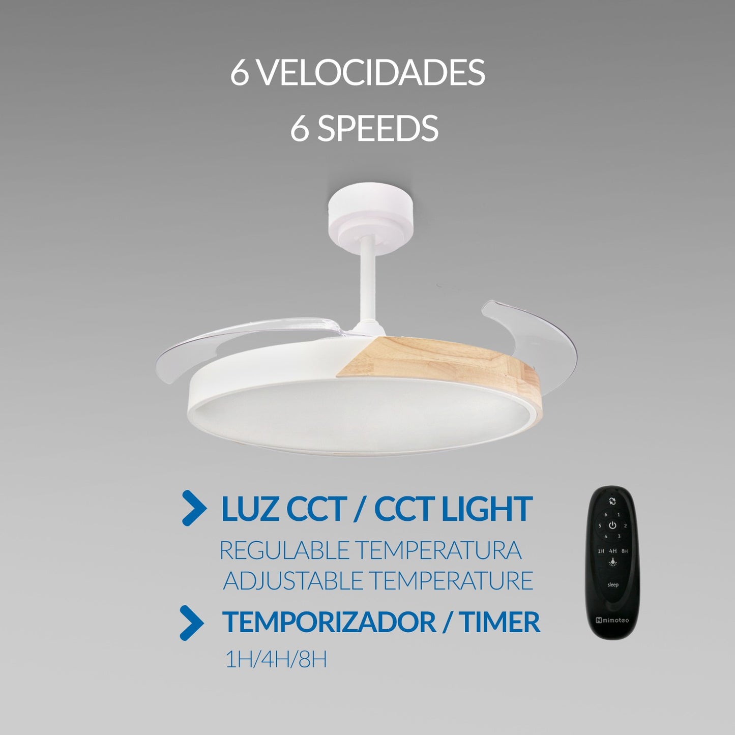 Ventilador de Techo Led Coal Nature ø108 Cm