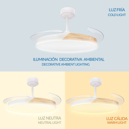 Ventilador de Techo Led Coal Nature ø108 Cm