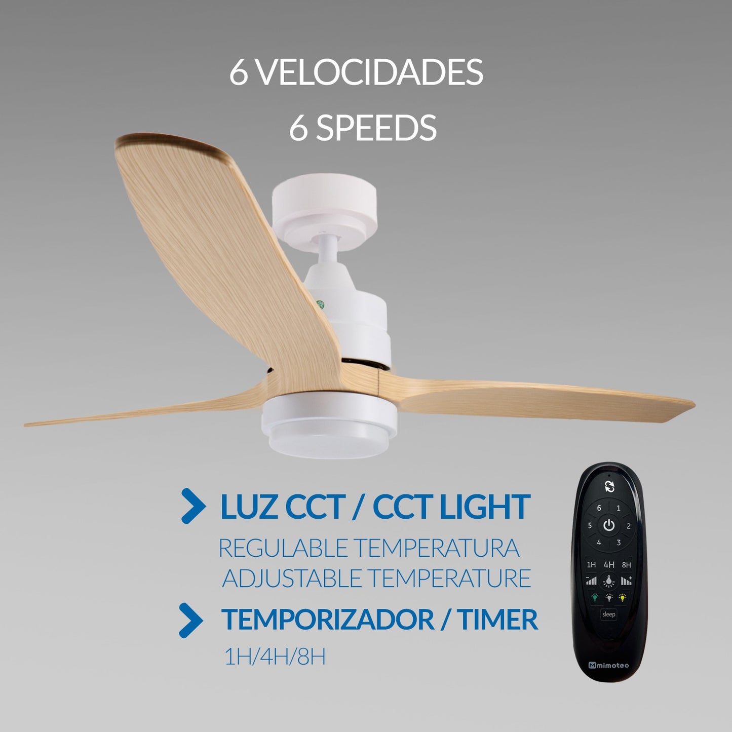 Ventilador de Techo Led White Sara