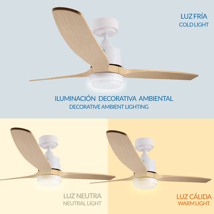 Ventilador de Techo Led White Sara