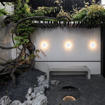 Aplique exterior led redondo Blanco