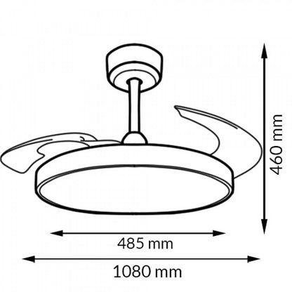 Ventilador de Techo Led Coal Nature ø108 Cm