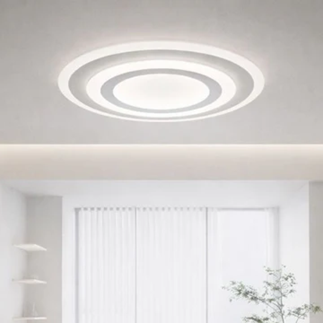 Plafón LED Circular Techo Salón SEATLE | Blanco Ø50 cm CCT