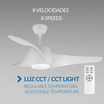 Ventilador de Techo Led Blanco Fanton