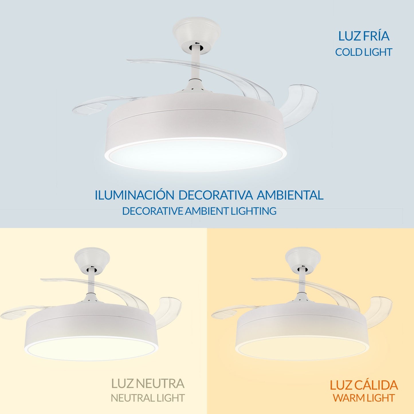 Ventilador de Techo Led Messe ø107 Cm