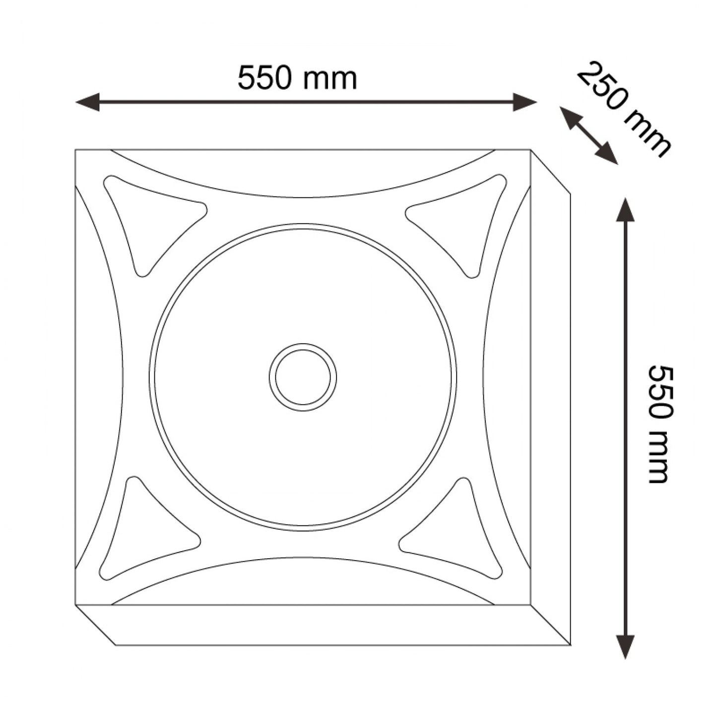 Ventilador de Techo Armstrong Square 68W