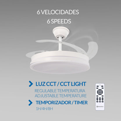 Ventilador de Techo Led White Olga ø107 Cm