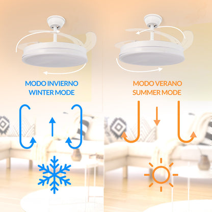 Ventilador de Techo Led White Olga ø107 Cm