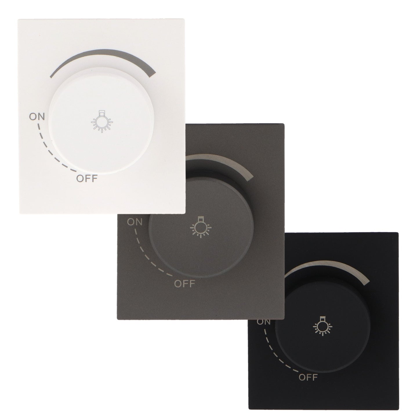 Potenciómetro 0-600W Diseño Minimalista | Blanco / Negro / Gris