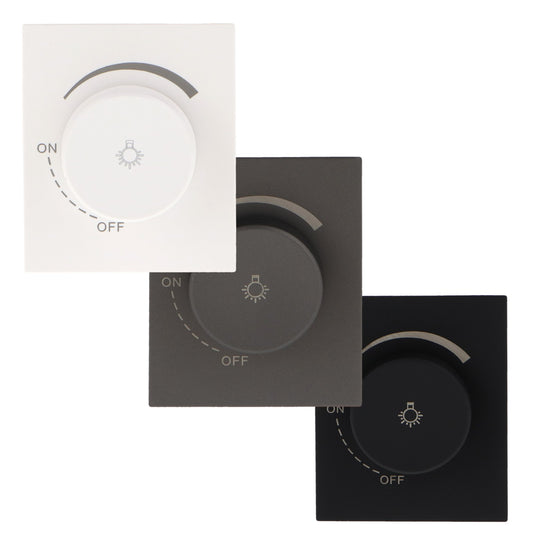 Potenciómetro 0-600W Diseño Minimalista | Blanco / Negro / Gris