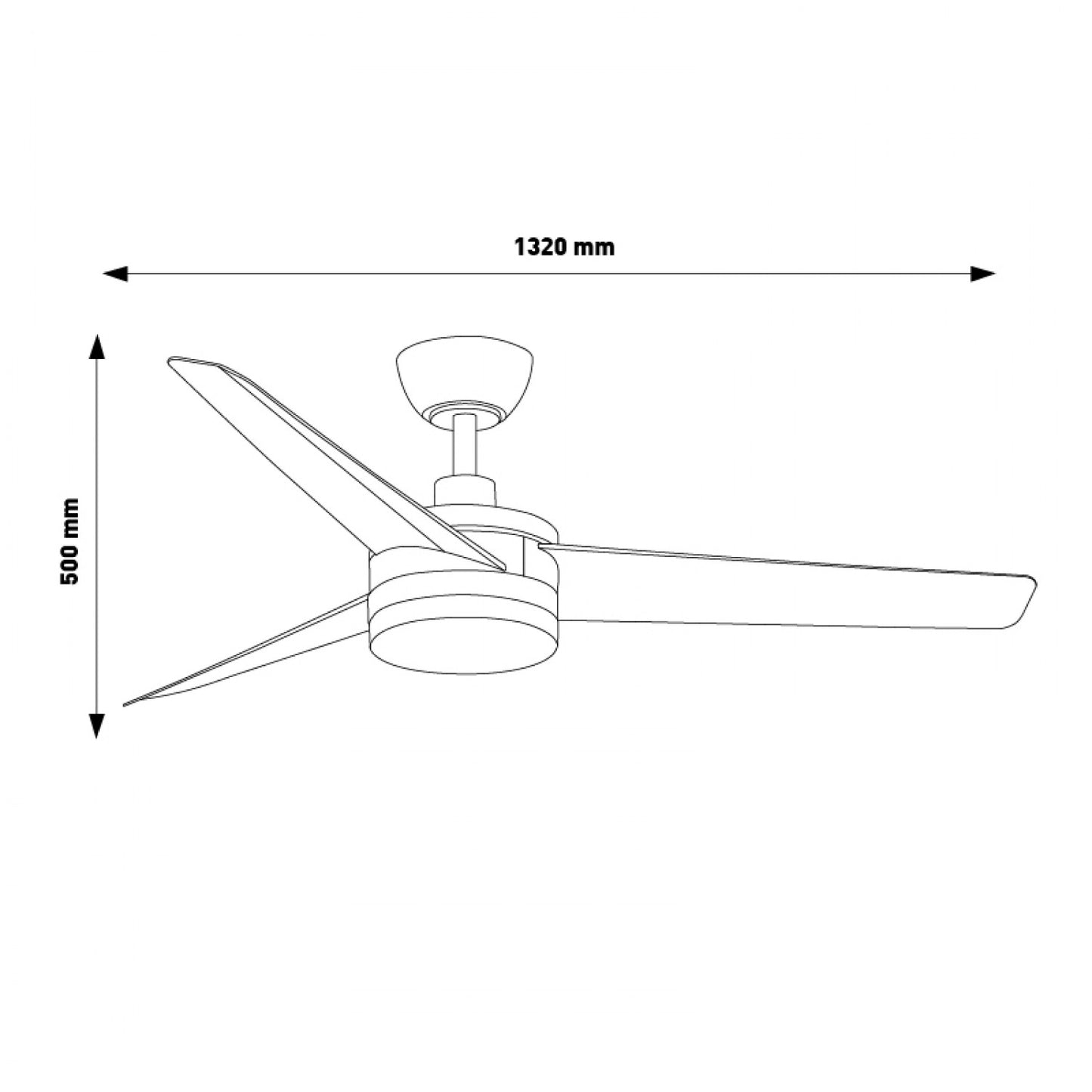 Ventilador de Techo Led Black Curve