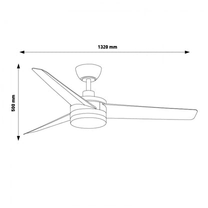 Ventilador de Techo Led Black Curve